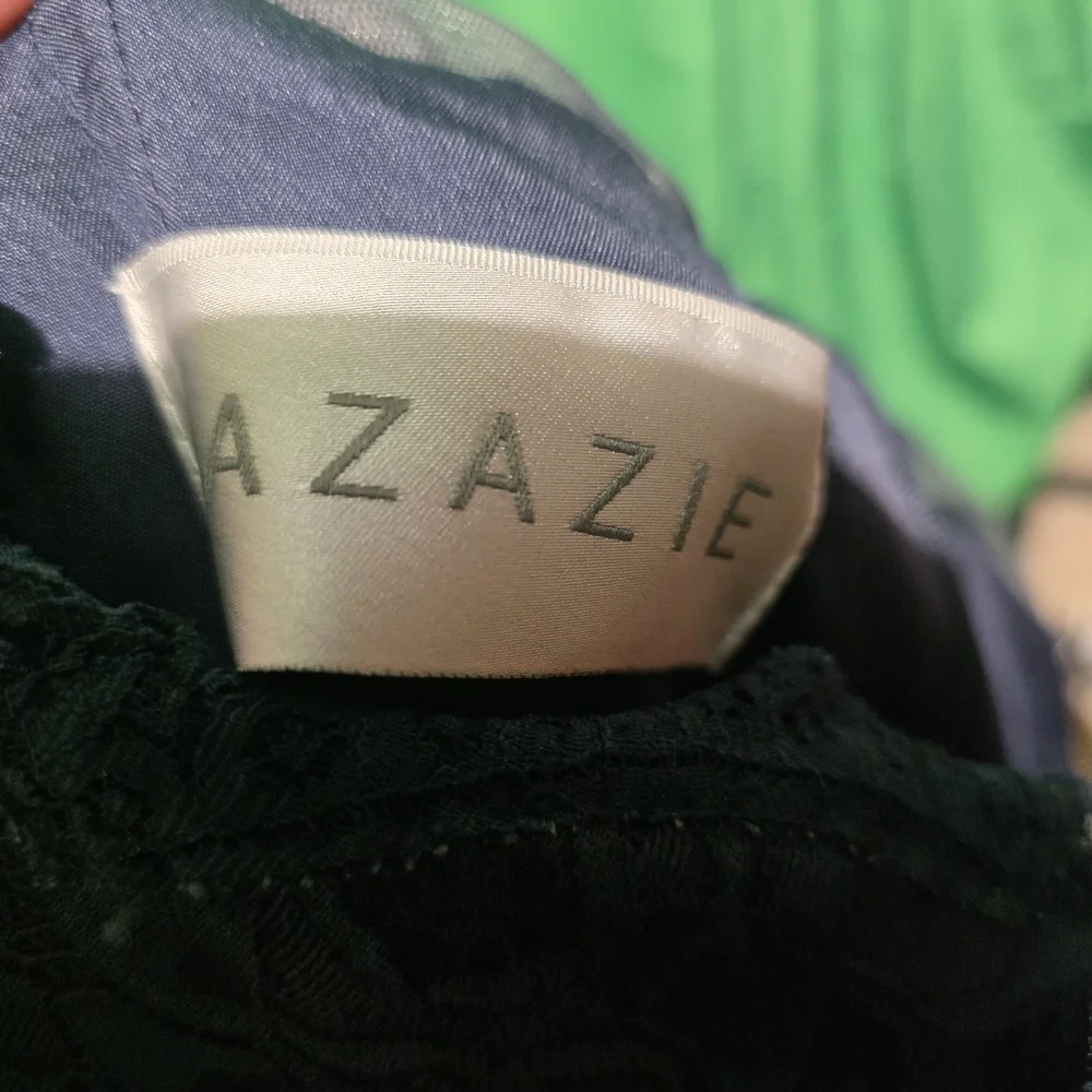 Azazie Midnight Blue Lace Midi Dress PTP 17 Length 40 - Size XSmall - EUC - Picture 3 of 5